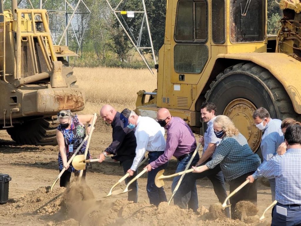 Assemblywoman Megan Dahle joins Shasta County and Anderson City Officials for the groundbreaking ceremony for the US-Offsite facility.