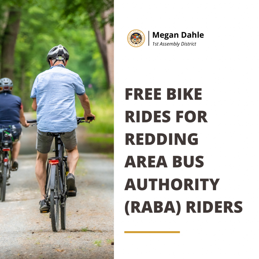 Free Bike Rides for Redding Area Bus Authority (RABA) Riders