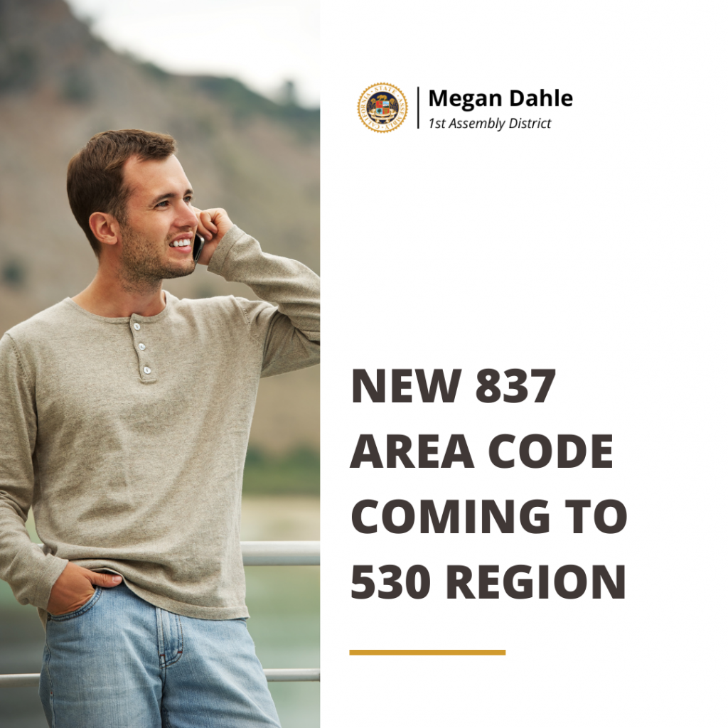 New 837 Area Code Coming to 530 Region