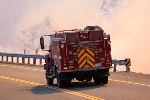 Park Fire response Shasta fire truck