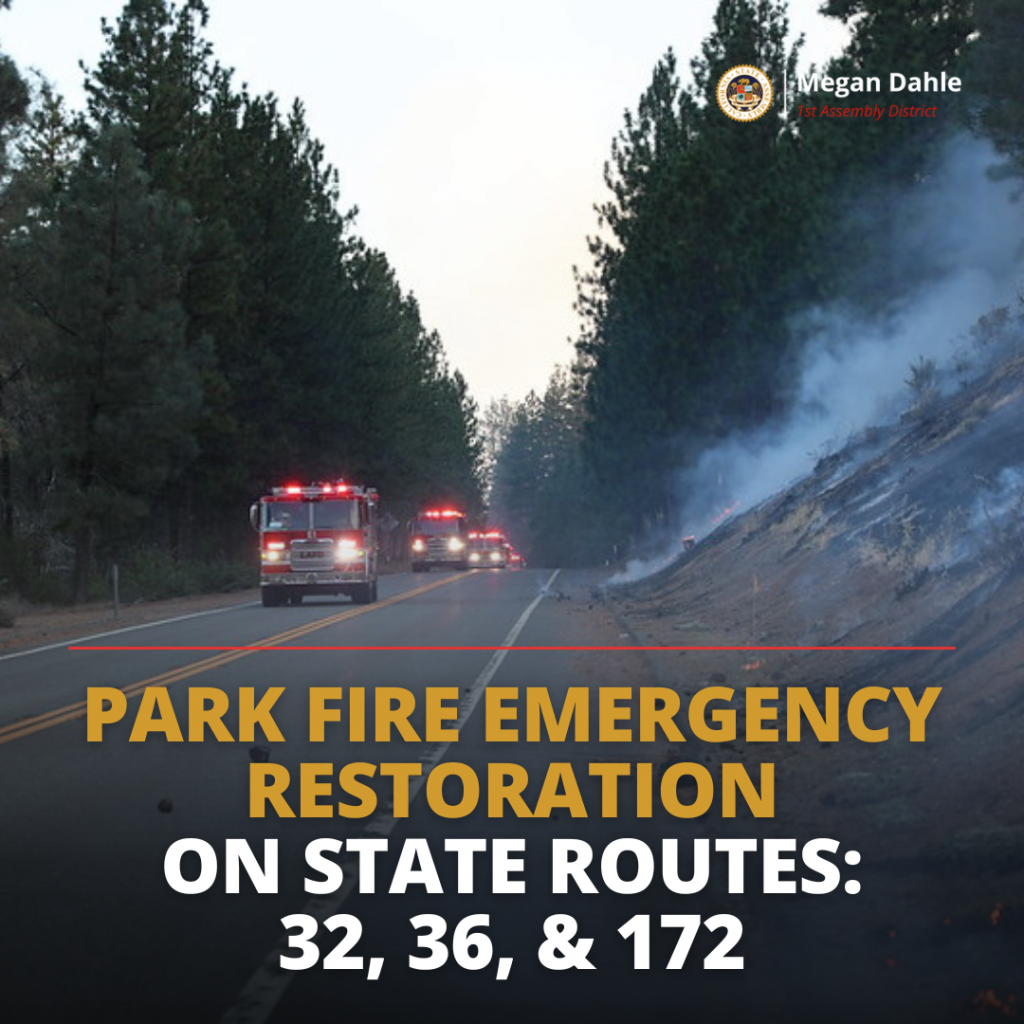 Caltrans Road Closures Park Fire